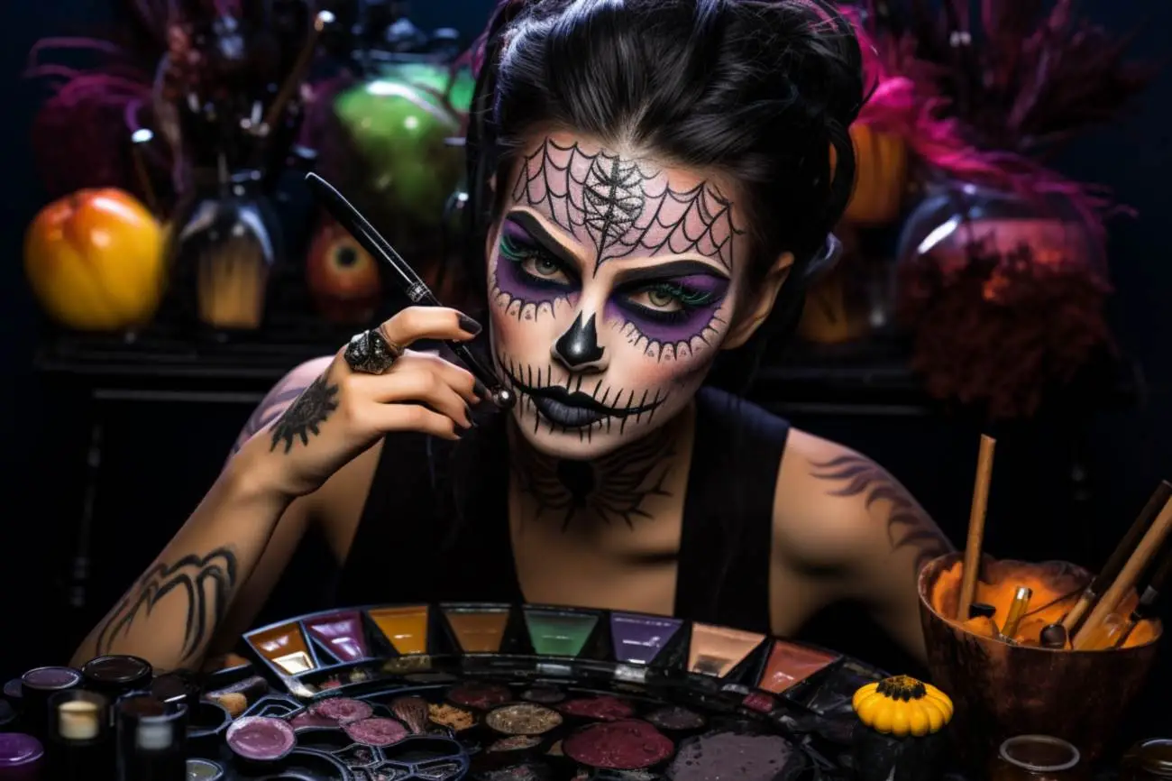 Machiaj de halloween: transformare cu culori intense și creativitate
