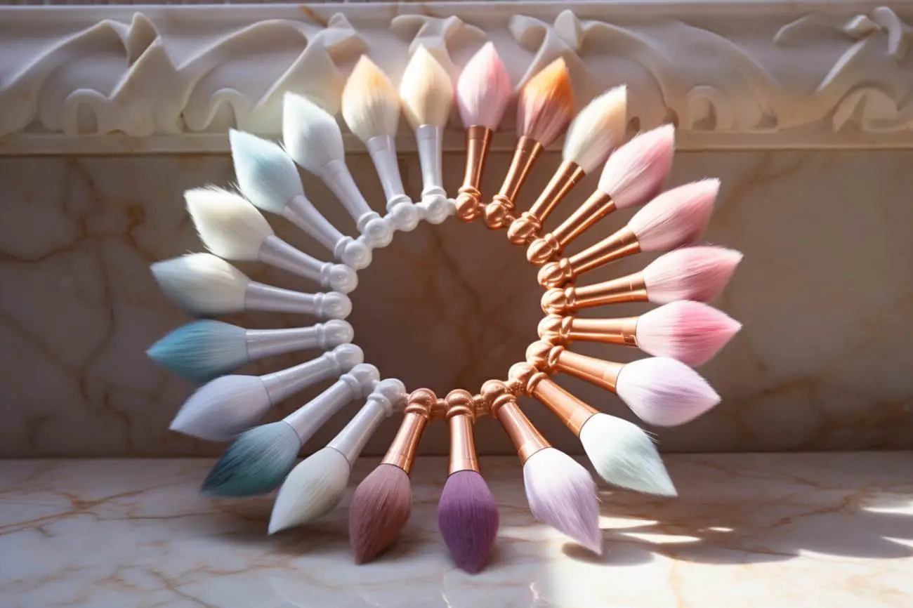 Set pensule machiaj unicorn: o eleganță în culori unice